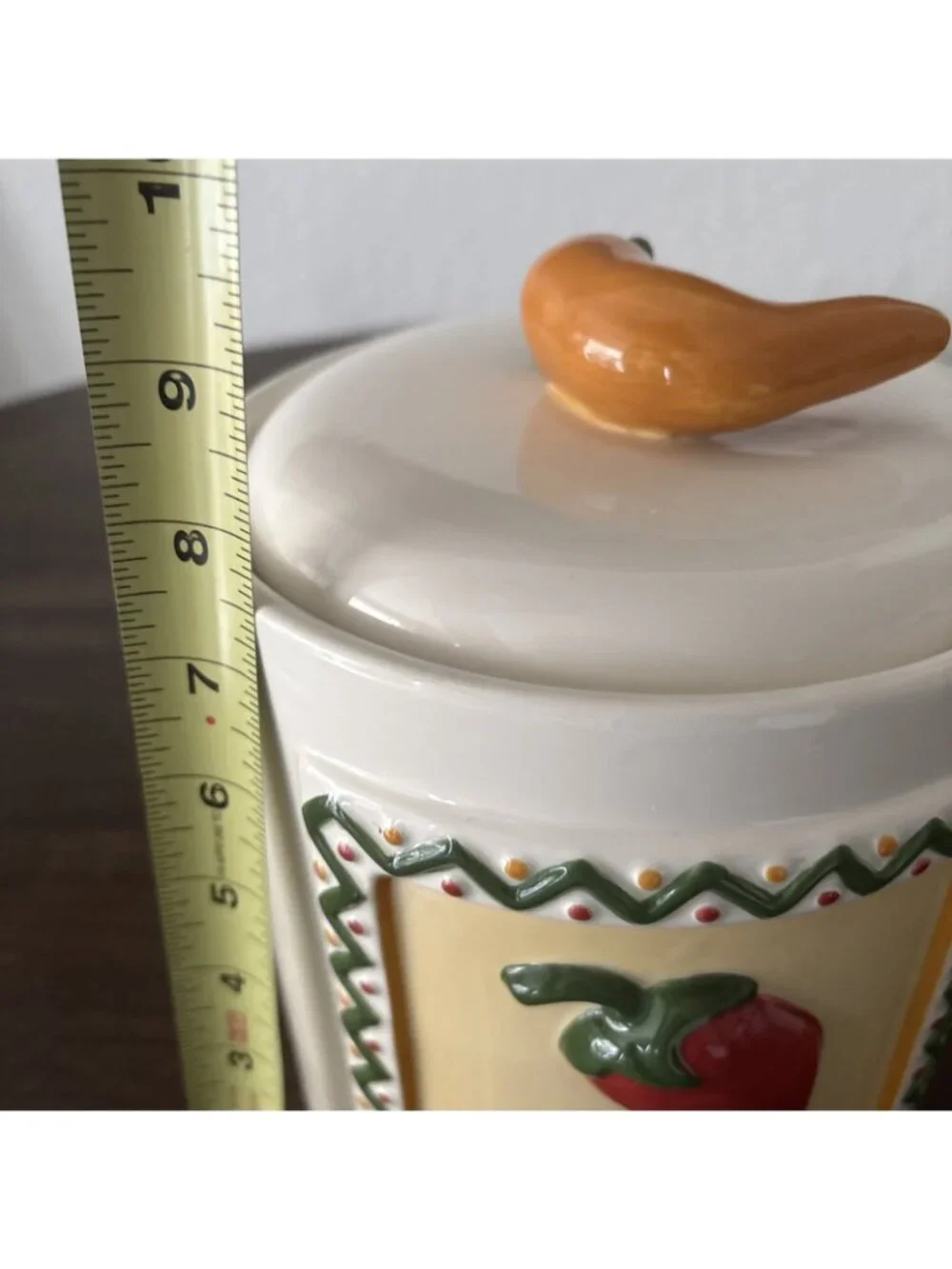 Clay Art Chili Pepper Canister /Snack Jar large 9.5